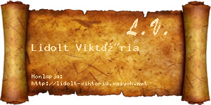 Lidolt Viktória névjegykártya